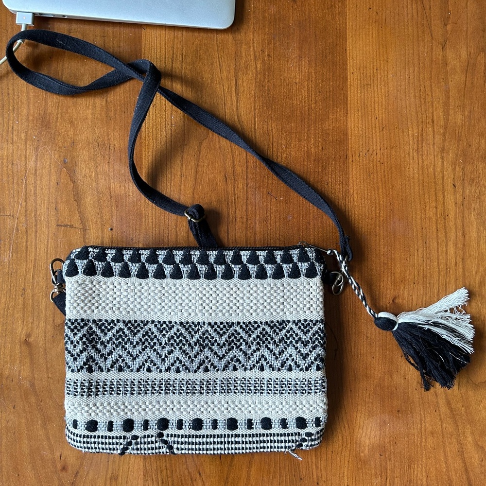 Cross body tribal print bag